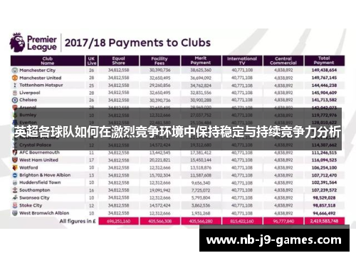 英超各球队如何在激烈竞争环境中保持稳定与持续竞争力分析